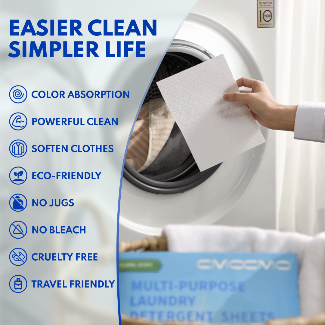 CMOCMO 3-in-1 Multi-Purpose Laundry Detergent Sheets